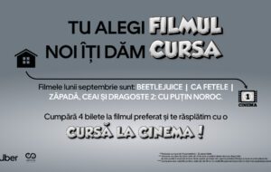 Vertical Entertainment și Uber lansează o campanie care te recompensează cu vouchere de Uber pentru mersul la film