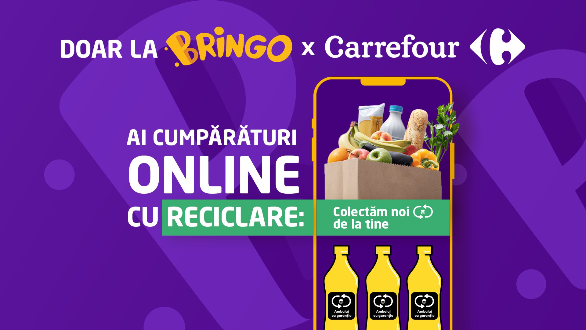 Bringo și Carrefour îți pot colecta acum ambalajele cu garanție SGR (și îți și lasă garanția)